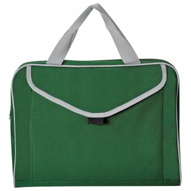 Конференц-сумка "Mail"; зеленый; 35х30x8 см; полиэстер; шелкография