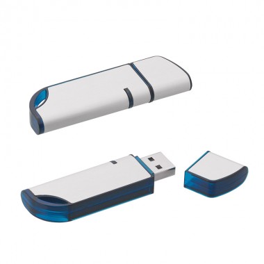 Флеш-карта USB 8GB "Перфекционист", синяя/белая