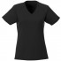 Модная женская футболка Amery с коротким рукавом и V-образным вырезом, черный
