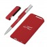 Набор ручка "Clas" + флеш-карта "Case" 8 Гб + зарядное устройство "Theta" 4000 mAh в футляре