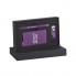 Набор ручка + флеш-карта 8Гб + зарядное устройство 4000 mAh в футляре, фиолетовый, soft touch