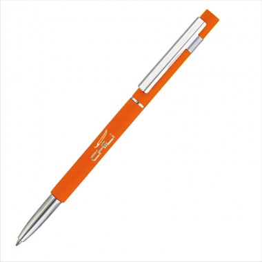 Ручка шариковая "Star", оранжевый, прорезиненная поверхность
