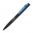 Ручка шариковая "Lip", черный/голубой, прорезиненная поверхность