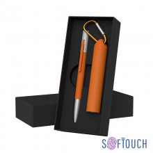 Набор ручка "Clas" + зарядное устройство "Minty" 2800 mAh в футляре, покрытие soft touch