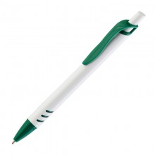 Ручка шариковая "Boston", белая/зеленая