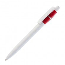 Ручка шариковая "Victoria", белая/красная