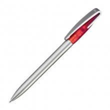 Ручка шариковая COBRA SIS, серебристый/красный
