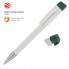 Ручка с флеш-картой USB 8GB «TURNUS M», белый/темно-зеленый