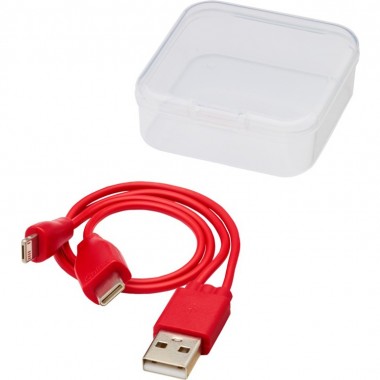 Двусторонний кабель для зарядки Ario 3-в-1 в тканевой оплетке