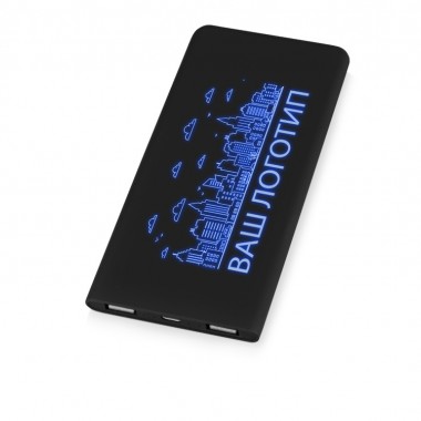Внешний аккумулятор с подсветкой логотипа Faros, soft-touch, 4000 mAh