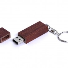 USB 2.0- флешка на 64 Гб прямоугольная форма, колпачок с магнитом