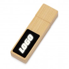 USB 2.0- флешка на 32 Гб c подсветкой логотипа Bamboo LED