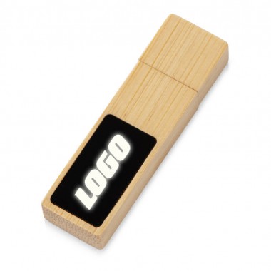 USB 2.0- флешка на 32 Гб c подсветкой логотипа Bamboo LED