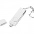 USB 3.0/micro USB/Type-C - флешка на 32 Гб 3-в-1 с поворотным механизмом