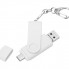 USB 3.0/micro USB/Type-C - флешка на 32 Гб 3-в-1 с поворотным механизмом