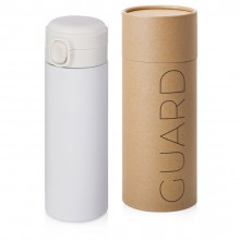 Вакуумная термокружка c кнопкой Guard, soft-touch, 400 мл, тубус