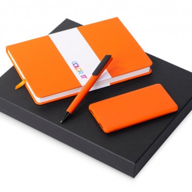 Подарочный набор COLOR IT c блокнотом, ручкой и повербанком, 5000 mAh