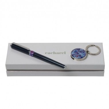 Подарочный набор Blossom: брелок с USB-флешкой на 16 Гб, ручка-роллер