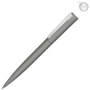 Ручка шариковая металлическая Brush Gum, soft-touch