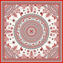Платок Мезенская роспись