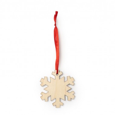 Деревянное новогоднее украшение JINGLE, снежинка