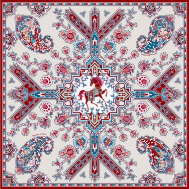 Платок Кавказский скакун