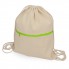 Рюкзак-мешок хлопковый Lark с цветной молнией