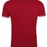 Рубашка поло мужская Pasadena Men 200 с контрастной отделкой, красная с белым
