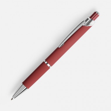 Ручка шариковая Chromos Soft Touch, красная