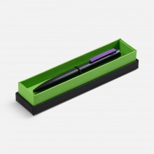 Ручка шариковая Inkolor в футляре, черная с фиолетовым Ручка шариковая Inkolor в футляре, черная с фиолетовым