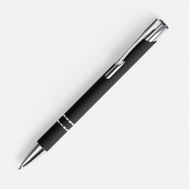 Ручка шариковая Keskus Soft Touch, черная