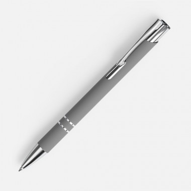 Ручка шариковая Keskus Soft Touch, серая
