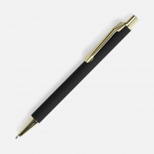 Ручка шариковая Lobby Soft Touch Gold, черная Ручка шариковая Lobby Soft Touch Gold, черная