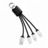 Кабель - брелок Plug с подсветкой гравировки, черный