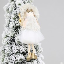 Новогоднее украшение рождественский ангел Бэгис, белый Новогоднее украшение рождественский ангел Бэгис, белый