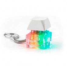Брелок PUSH ME с LED подсветкой (фонарик), Белый Брелок PUSH ME с LED подсветкой (фонарик), Белый