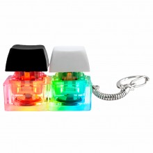 Брелок KeyDuo с LED подсветкой (фонарик), чёрно-белый Брелок KeyDuo с LED подсветкой (фонарик), чёрно-белый