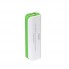 Внешний аккумулятор, Aster PB, 2000 mAh, пластик, 90х30х21 мм, белый/зеленый, подарочная упаковка с блистером