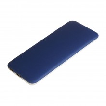 Внешний аккумулятор, Slim PB, 5000 mAh, пластик, покрытие-soft touch, 67х150х10 мм, 123 гр, синий/белый, подарочная упаковка