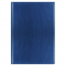 Ежедневник REINA 5488 210x297 мм синий, белый блок, посеребренный срез 2019