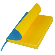 Ежедневник недатированный, Portobello Trend, River side, 145х210, 256 стр, голубой/желтый (стикер,б/ленты)