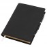 Ежедневник-портфолио Clip,черный, эко-кожа, недатированный кремовый блок + ручка Opera (черный/хром), подарочная коробка