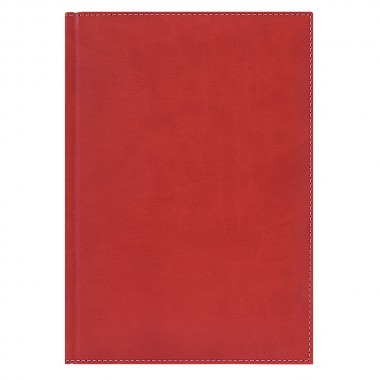 Недатированный ежедневник PORTLAND 650U (5451) 145x205 мм красный, кремовый блок, золоченый срез