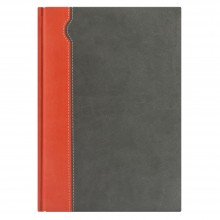 Недатированный ежедневник REPORT 5451 (650U) 145x205 мм серый/оранжевый, без лого