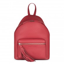 Рюкзак с объёмным карманом, 270х350х100 мм, красный