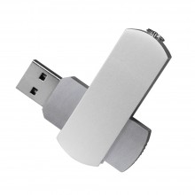 USB Флешка Portobello, Elegante, 16 Gb, Toshiba chip, Twist, 57x18x10 мм, серебряный
