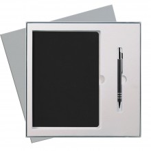 Подарочный набор Portobello/Sky черный(Ежедневник недат А5, Ручка) беж. ложемент