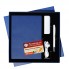 Подарочный набор Portobello/Rain синий (Ежедневник недат А5, Ручка, Power Bank)+ Подарочный сертификат "Леонардо"