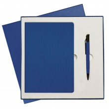 Подарочный набор Portobello/Rain синий (Ежедневник недат А5, Ручка) беж. ложемент