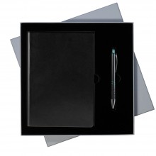 Подарочный набор Portobello/Sky черный(Ежедневник недат А5, Ручка)